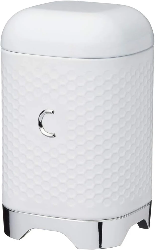 Kitchen Craft Metal Canister 11cm*11cm*19cm, White