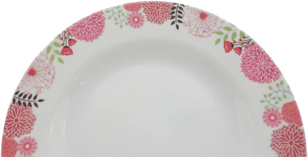 Kitchenmark Melamine Round Side Plate-20CM-White&Pink - Image 3