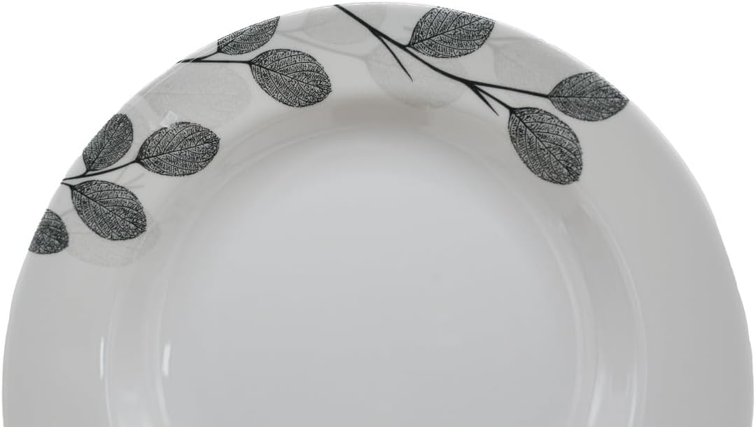 Kitchenmark Melamine Round Soup Plate-23CM-White&Grey - Image 2