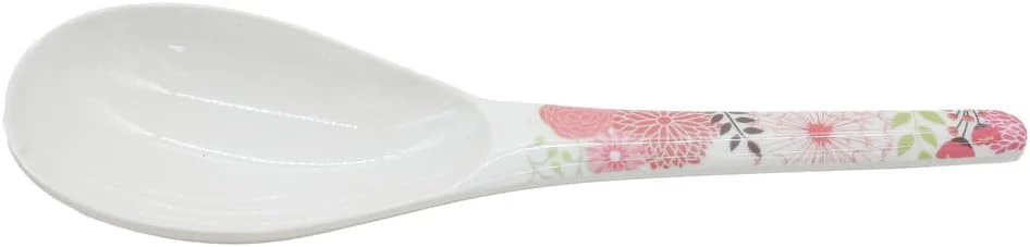 Kitchenmark Melamine Serving Spoon-24CM-White&Pink