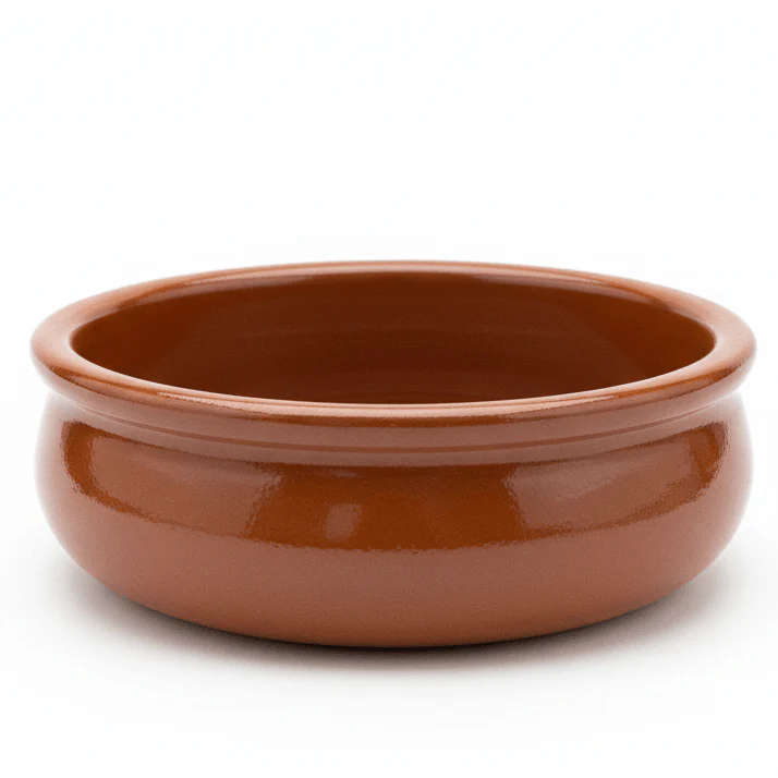 La Dehesa Brown Clay Cooking Bowl Traditional Kitchen Dish | Made in Spain | 15cm