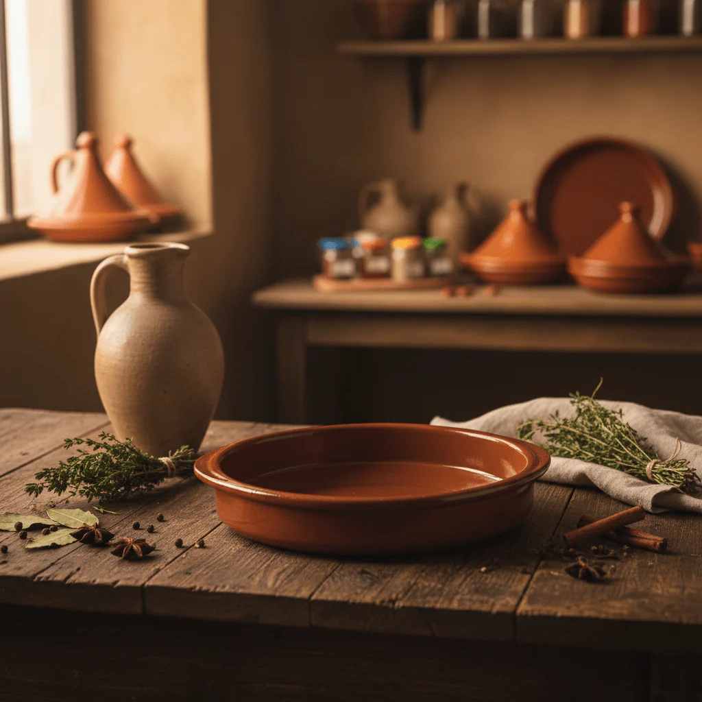 La Dehesa Rustic Brown Clay Deep Plate with Handle | 22cm | Made in Spain - Image 2