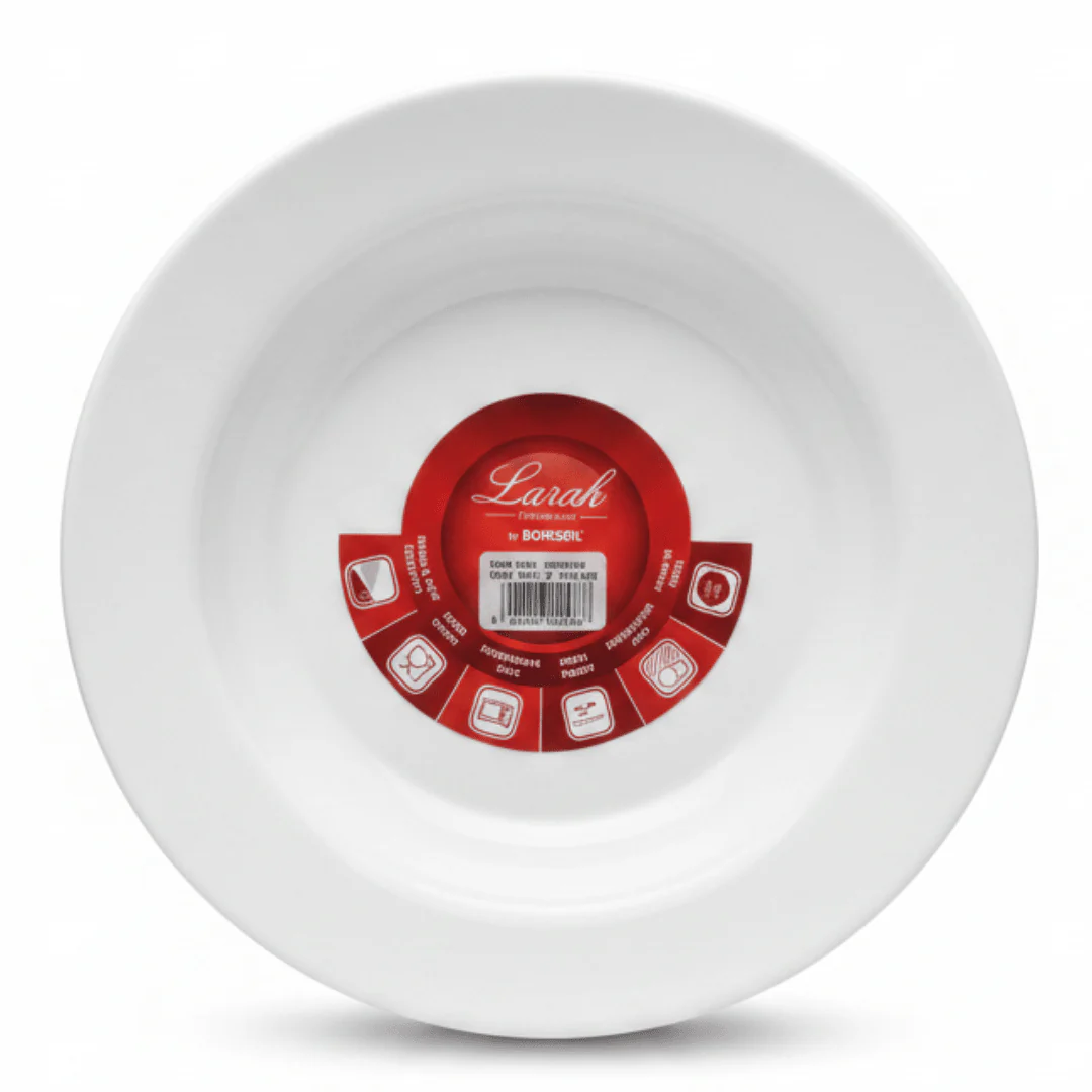 Larah Plain White Opalware Soup Plate – 9 Inch