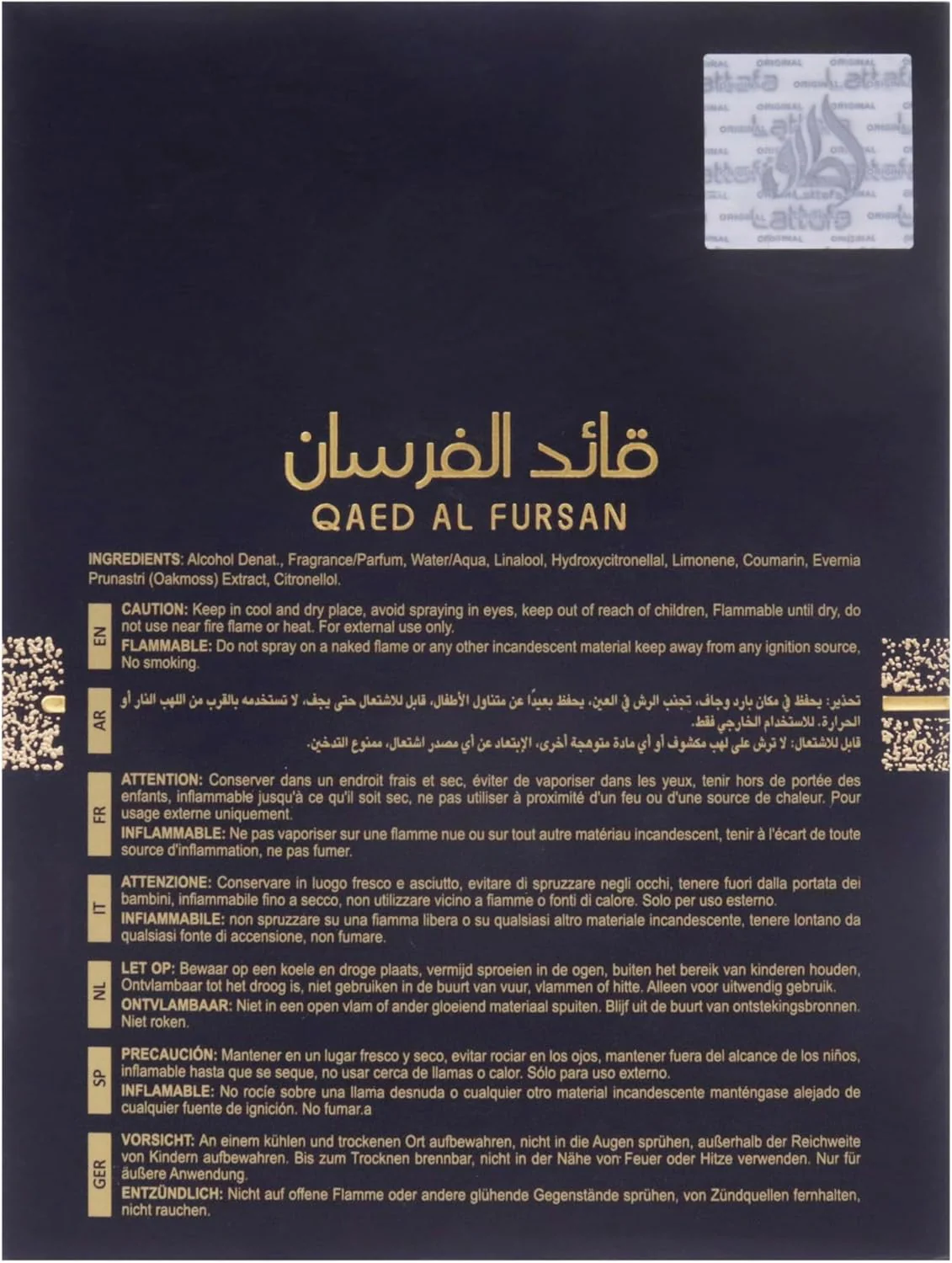 Lattafa Qaed Al Fursan Eau de Parfum-90ML - Image 5