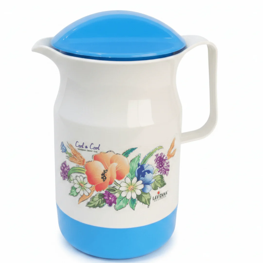 Lavenna Cool n Cool Floral Jug – 2.2 Litre | White & Blue