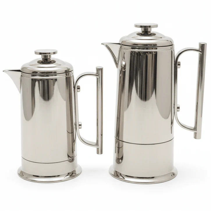 Lavin Classic 2-Piece Vacuum Flask Set (0.6L & 1L) – Full Silver Edition