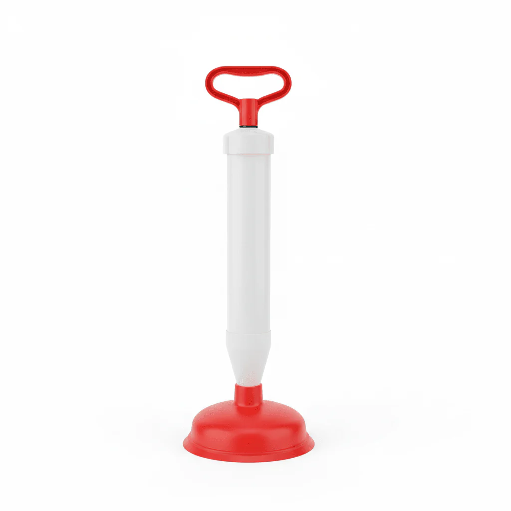 Liao Toilet Vacuum Plunger Pump with Rubber Head 45cm Red & White