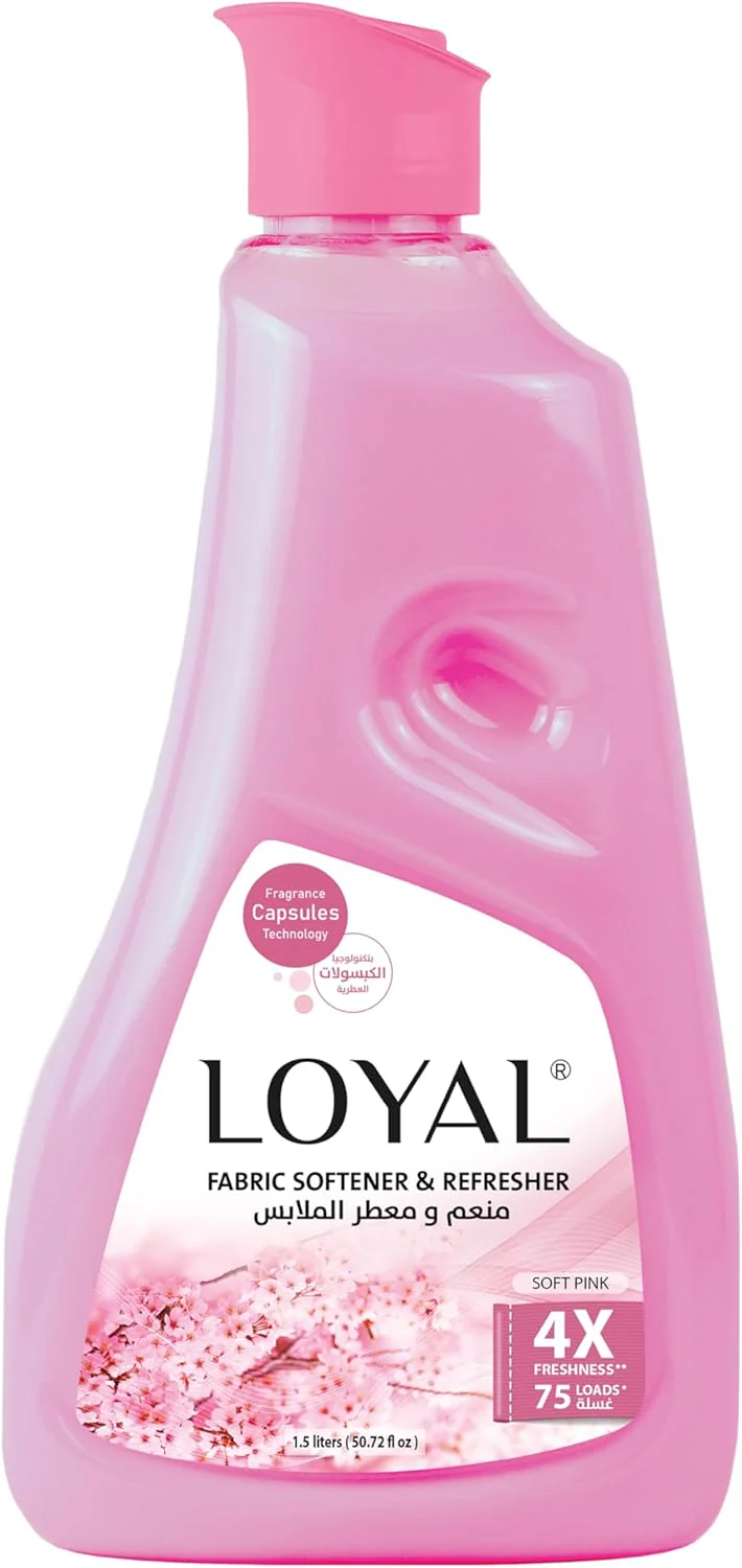 Loyal Soft Pink Fabric Softener & Refresher 1.5L, 4X Freahness, 75 Loads