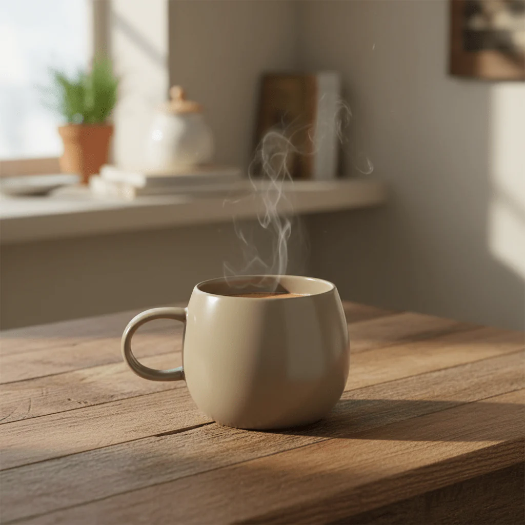 Luhpar Ceramic Mug 500ml — Taupe | Round Belly Design - Image 2
