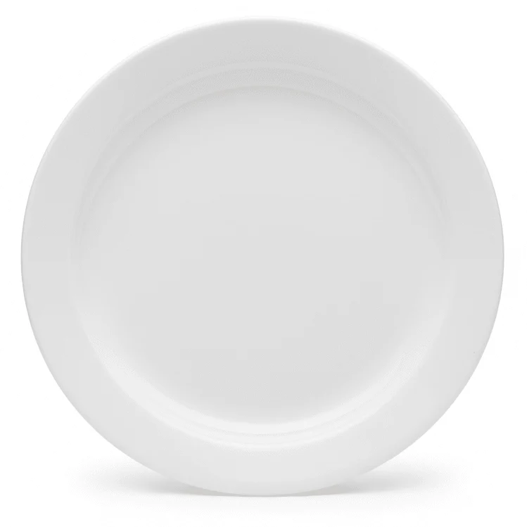 Luhpar Compact White Round Porcelain Plate 6.25 Inch – Side Plate for Desserts, Snacks & Appetizers
