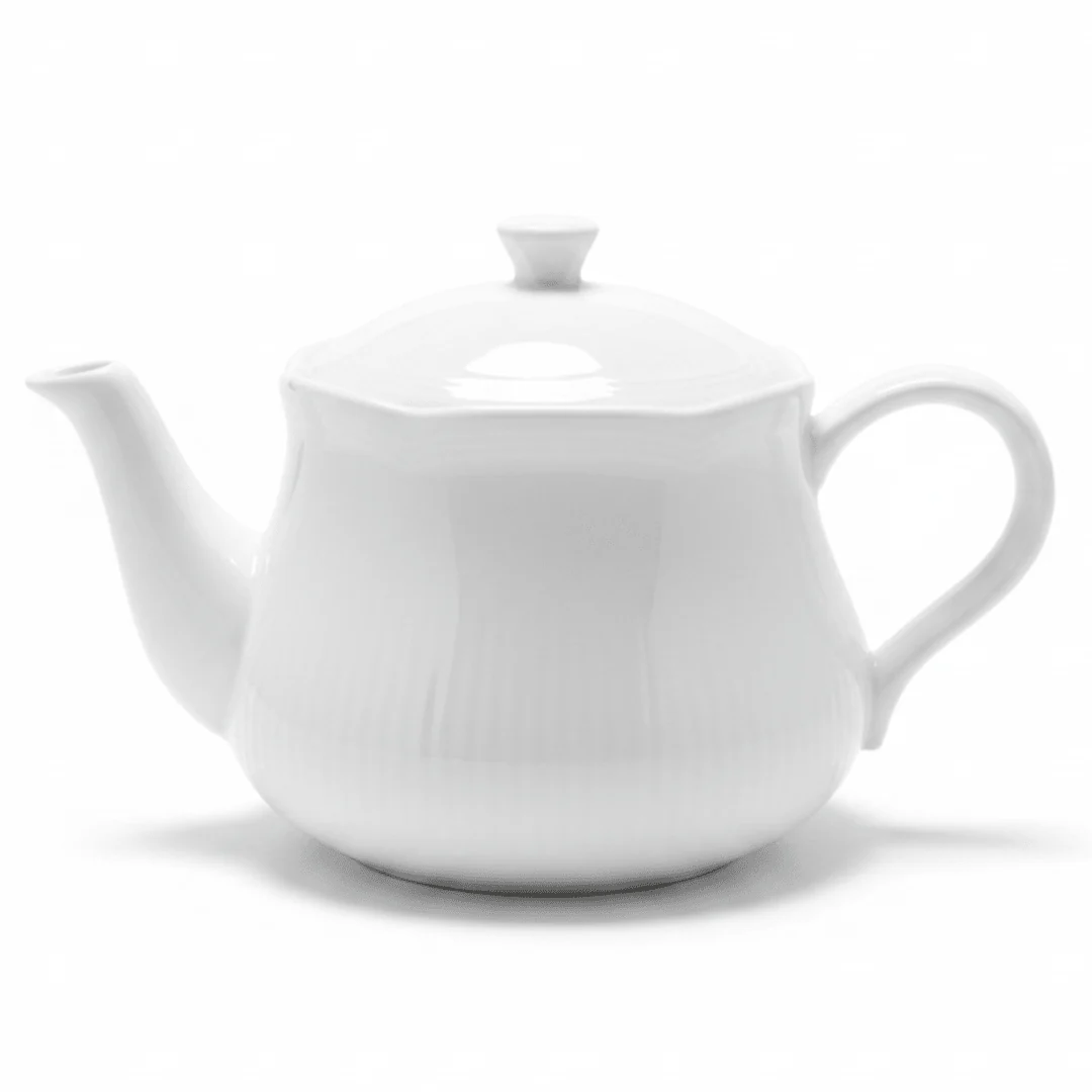 Luhpar Elegant White Ceramic Teapot – 600ml