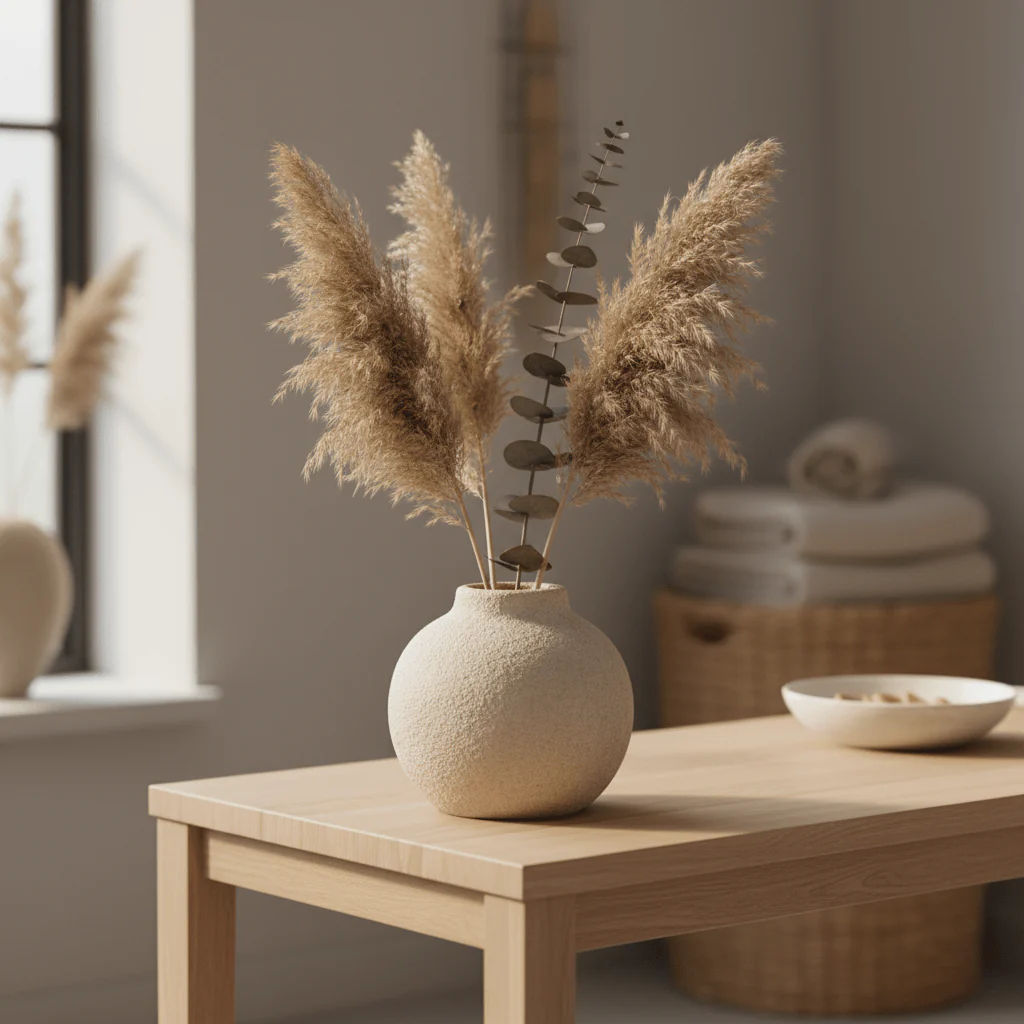 Luhpar Luxury Ceramic Flower Vase – Elegant Beige with Gold Glitter Accent Decorative Piece, 10 cm - Image 2