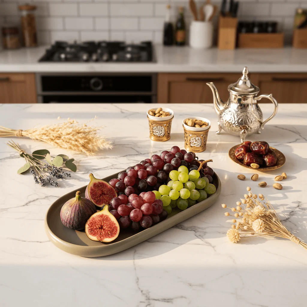 Luhpar Oval Ceramic Serving Tray | 35.4 × 19.4 cm | Taupe, Off White, Brown | - Image 2