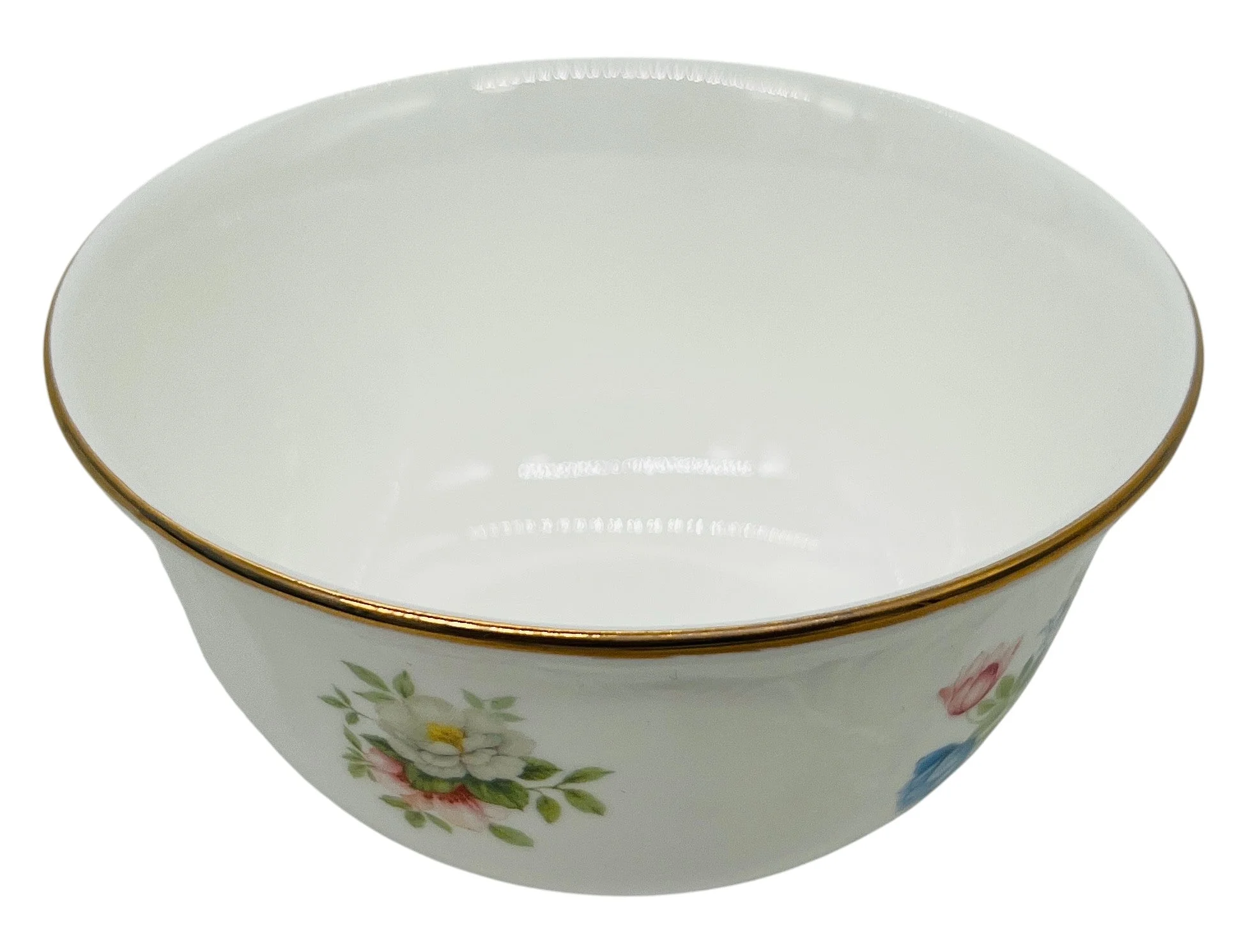 Luhpar Porcelain Salad Bowl 4", Multicolor Floral Design with Gold Rim - Image 2