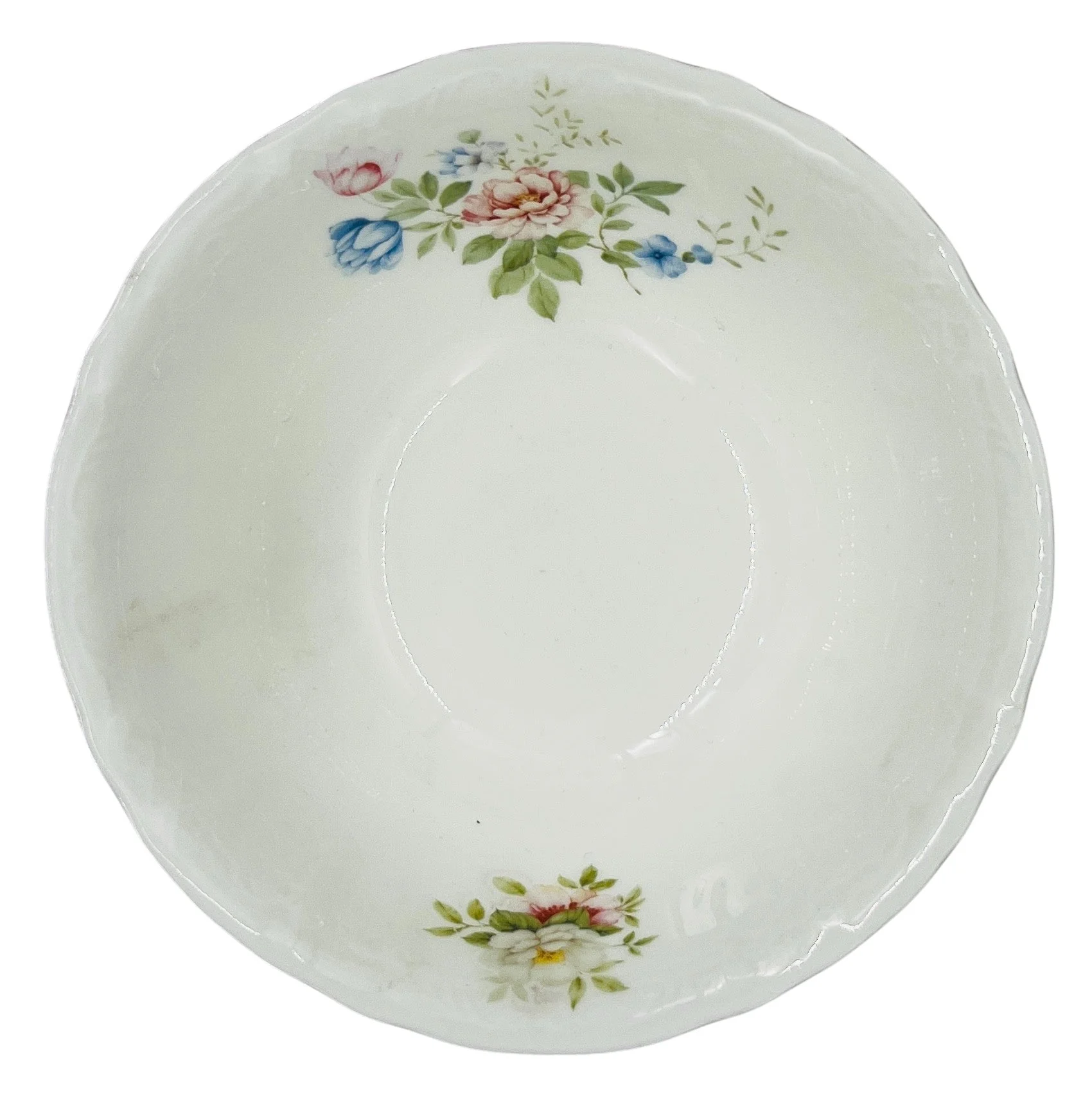 Luhpar Porcelain Salad Bowl 5.5", Multicolor Floral Design with Gold Rim - Image 2