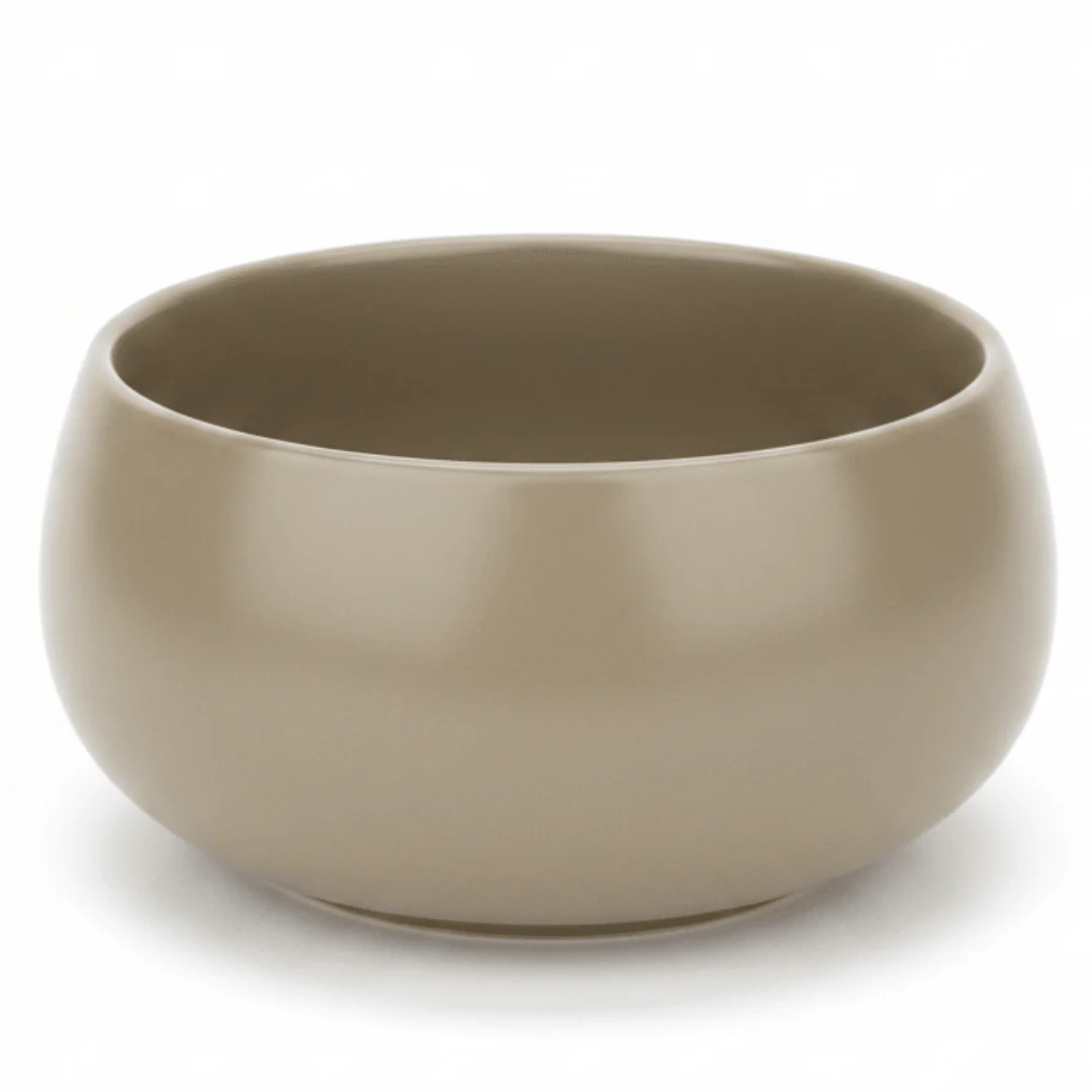 Luhpar Round Ceramic Bowl 600ml | Taupe, Off White, Brown |