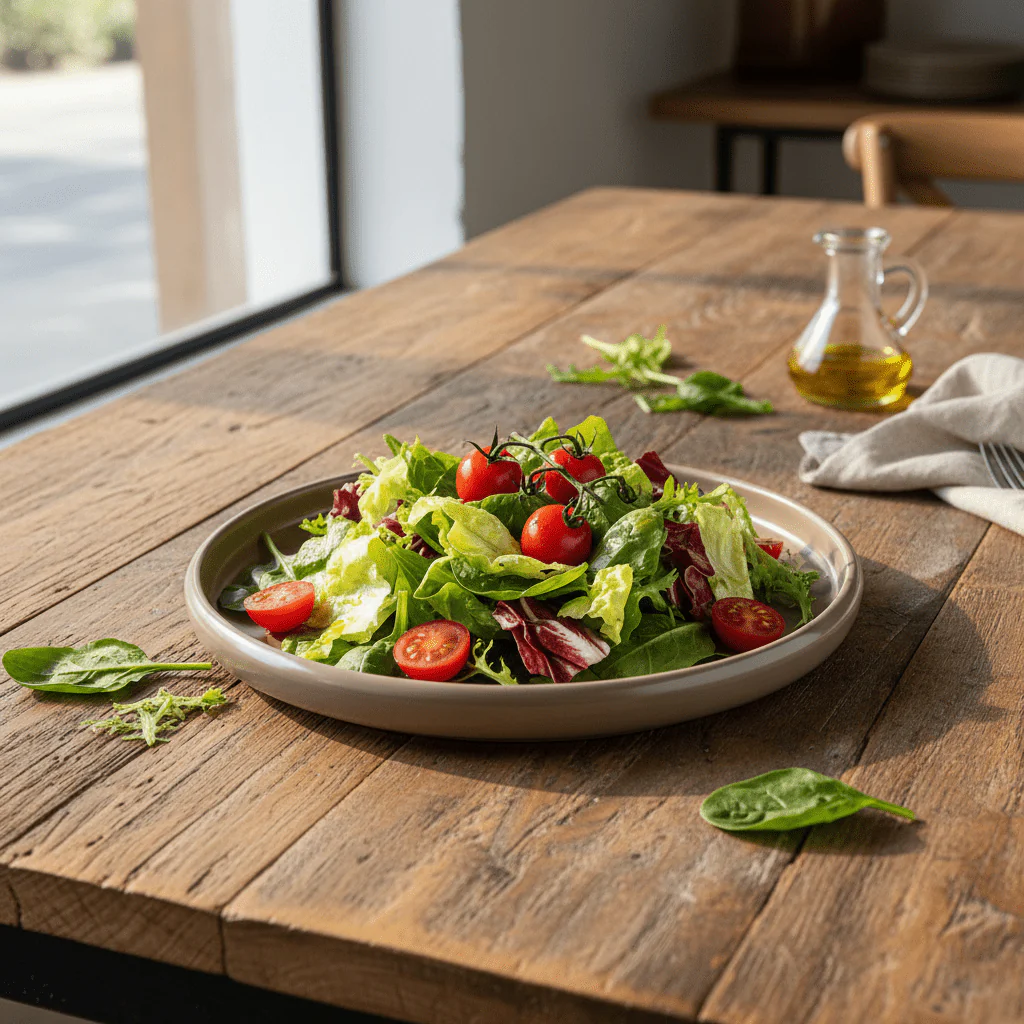 Luhpar Round Ceramic Salad Plate 22.1cm | Taupe, Off White, Brown | - Image 2