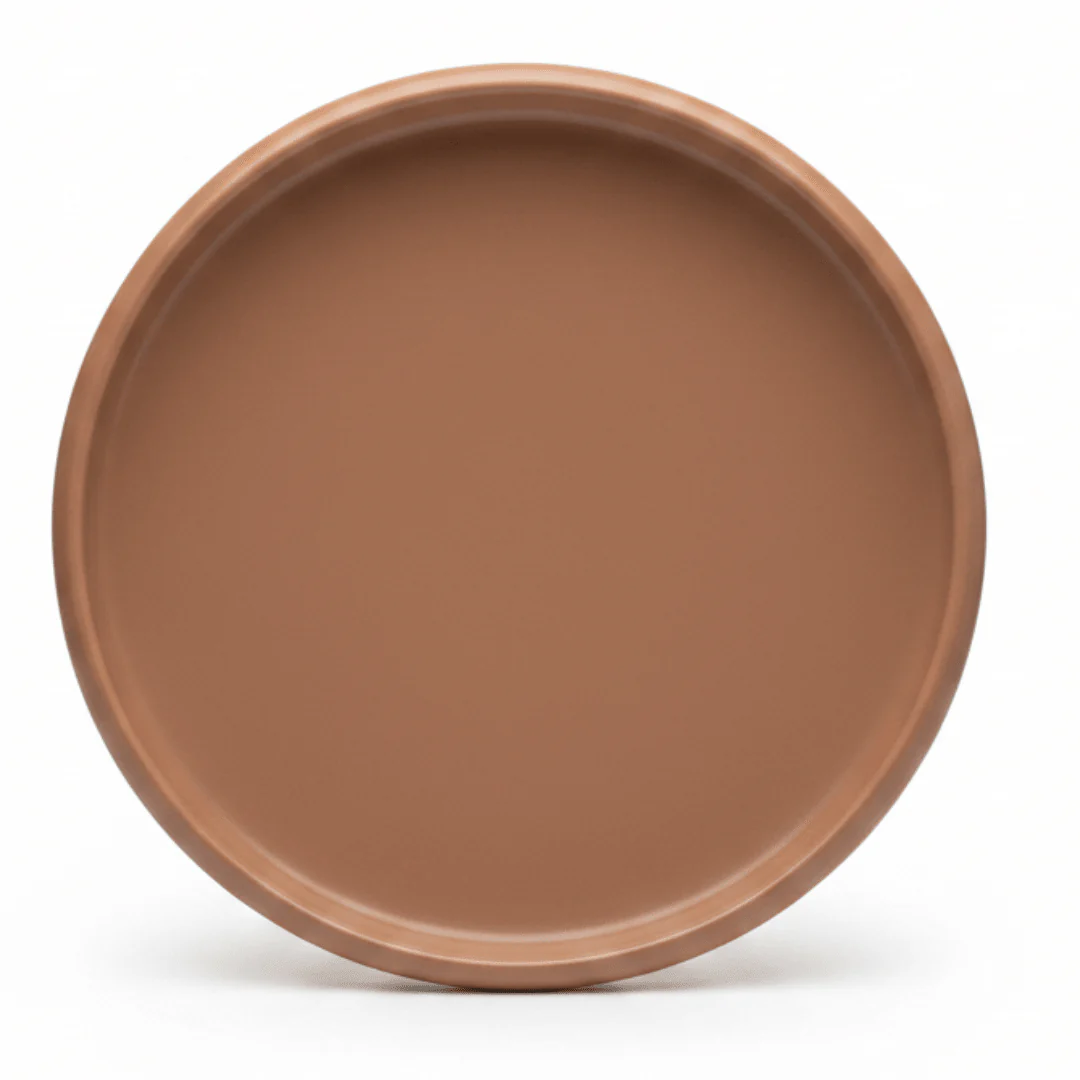 Luhpar Round Ceramic Salad Plate 22.1cm | Taupe, Off White, Brown | - Image 5