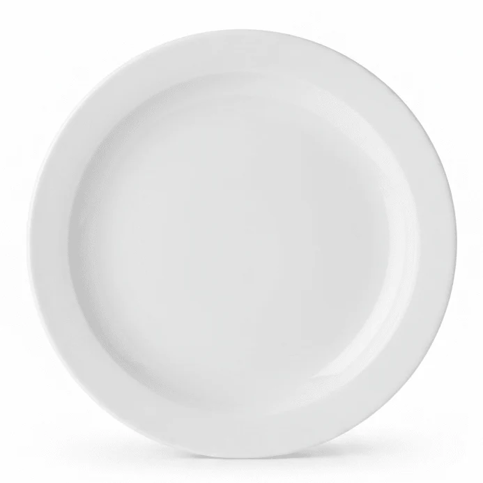 Luhpar White Round Porcelain Dessert Plate for Cakes and Pastries 5.25 inch