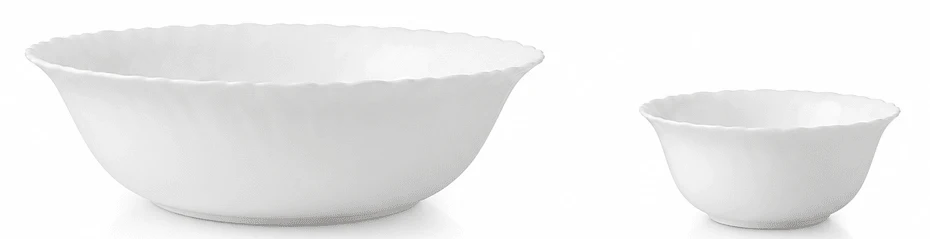 Luminarc Feston 46-Piece Opal Glass Dinner Set – White - Image 4
