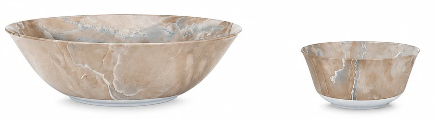 Luminarc Gismon 46-Piece Dinner Set – Marble-Effect Glass Tableware Collection - Image 4