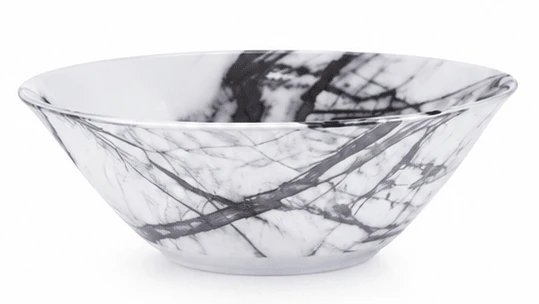 Luminarc Marble White 46-Piece Dinner Set - Tempered Glass Dinnerware Collection - Image 4