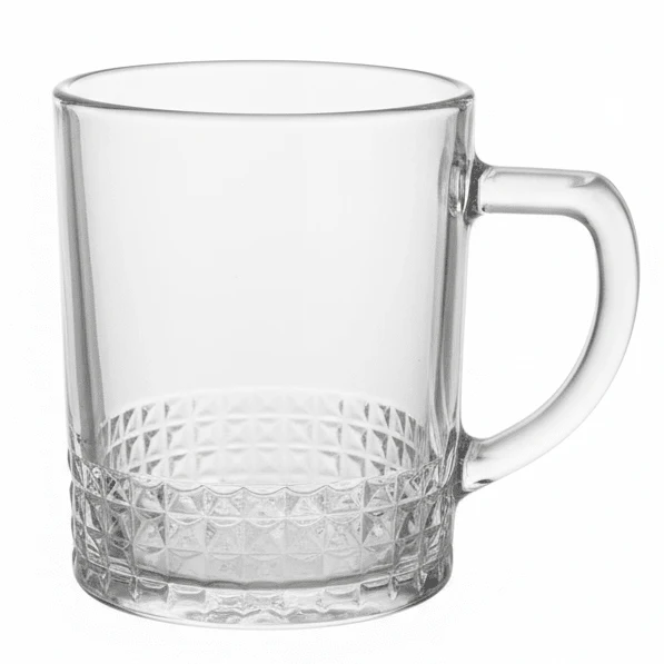 Luminex Elegant Transparent Glass Mug with Strong Handle for Everyday Drinks 230ml