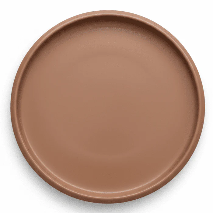 Luhpar Brown Solid Matt Ceramic Dinner Plate – 26.3 cm