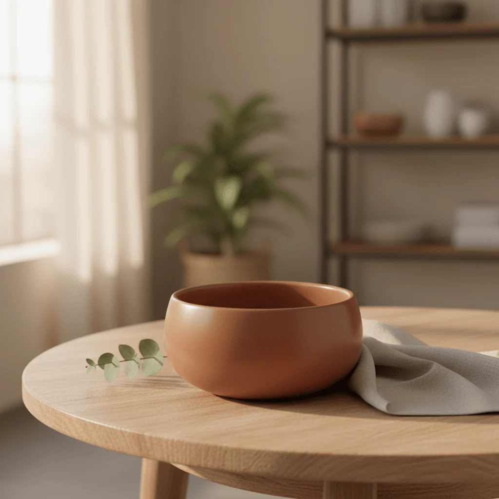 Luhpar Brown Solid Matt Ceramic Soup & Cereal Bowl – 12.5 cm / 500 ml - Image 2