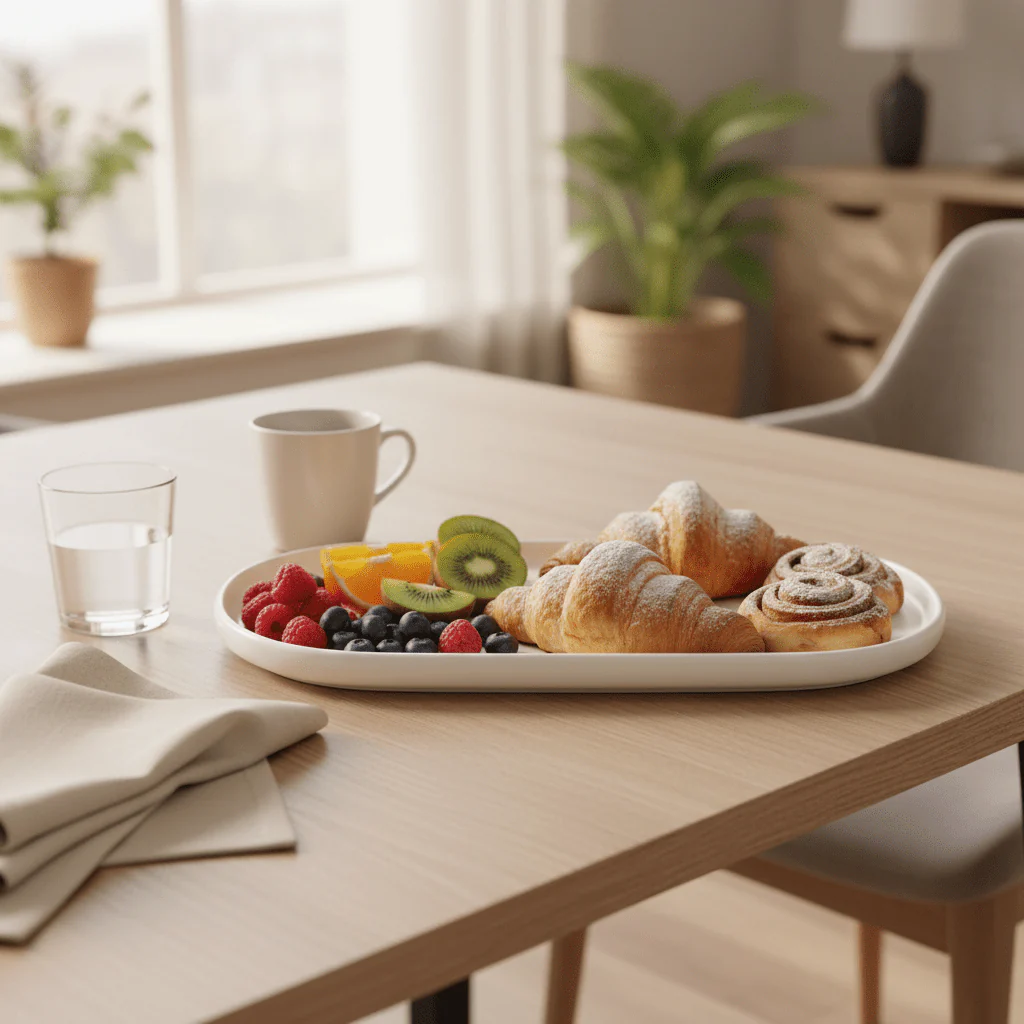 Luhpar white Solid Matt Ceramic Oval Serving Plate – 36.4 × 19.4 cm - Image 2