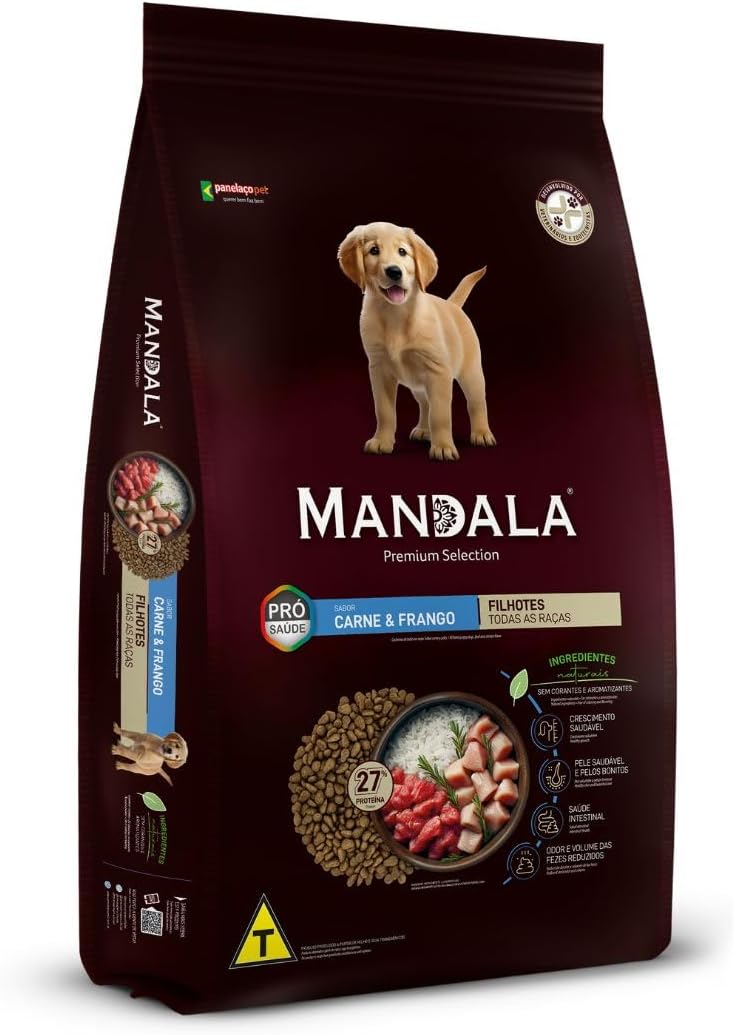 Mandala Premium Dry Dog Food, Beef & Chicken Recipe, All Breeds Puppies Dogs, 1kg
