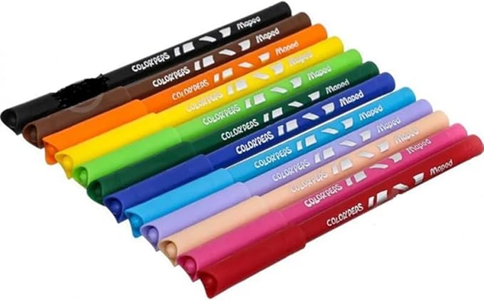 Maped Color'Peps Ocean Pens With Plastic Pouch Assorted Colours 12Pack - Image 2