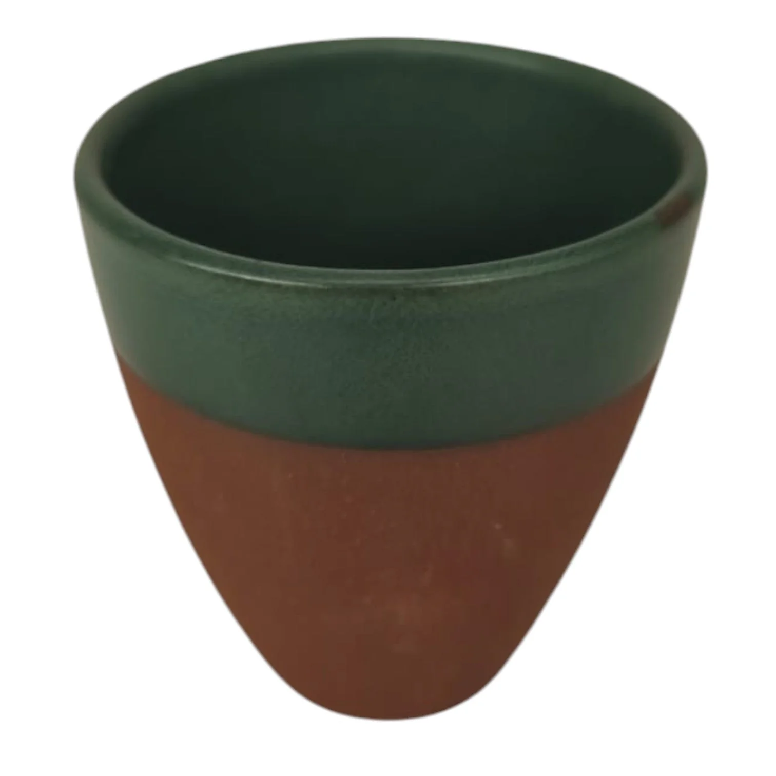 Maria Terracotta Clay Cawa Cup -6cmX7cm-Green&Clay