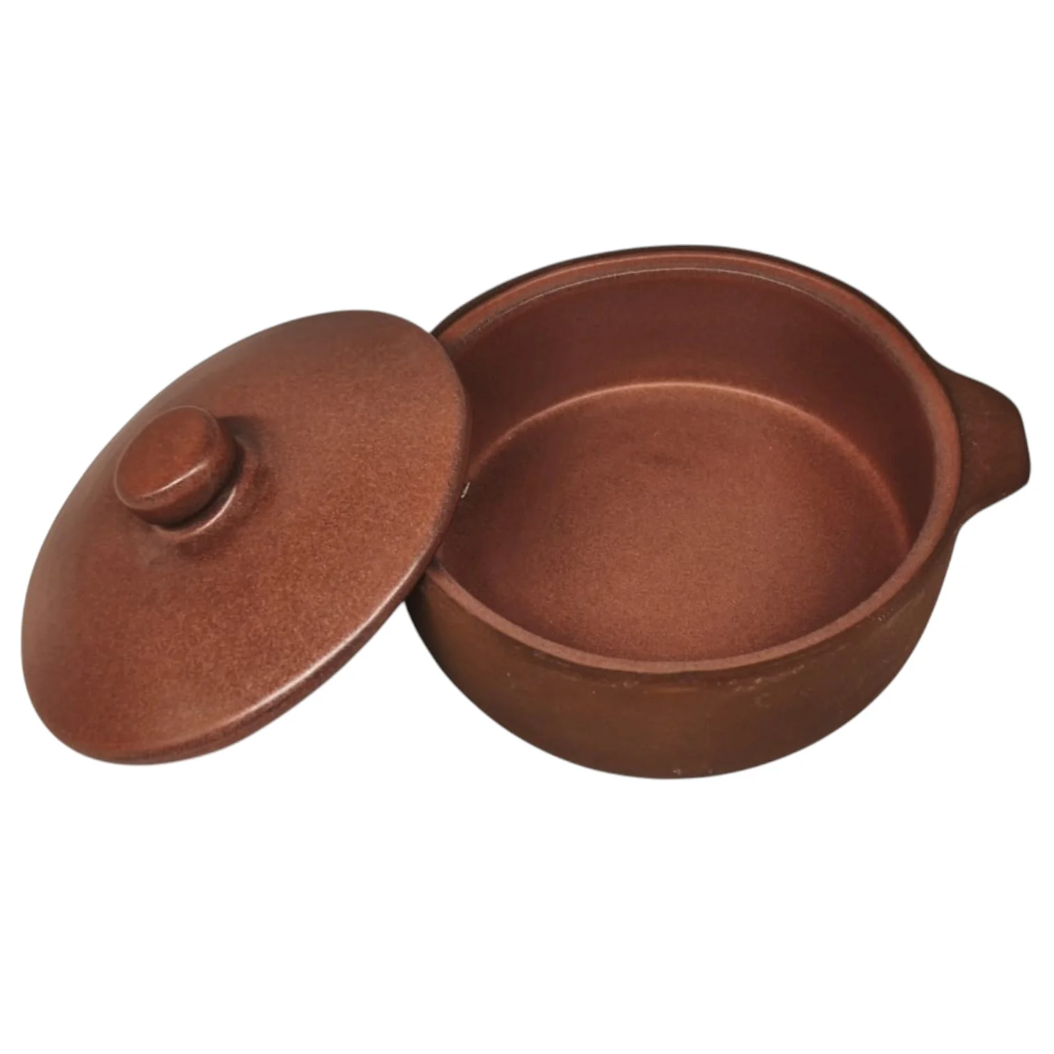 Maria Terracotta Round Clay Casserole With Lid Traditional-25cmX6cm - Image 3