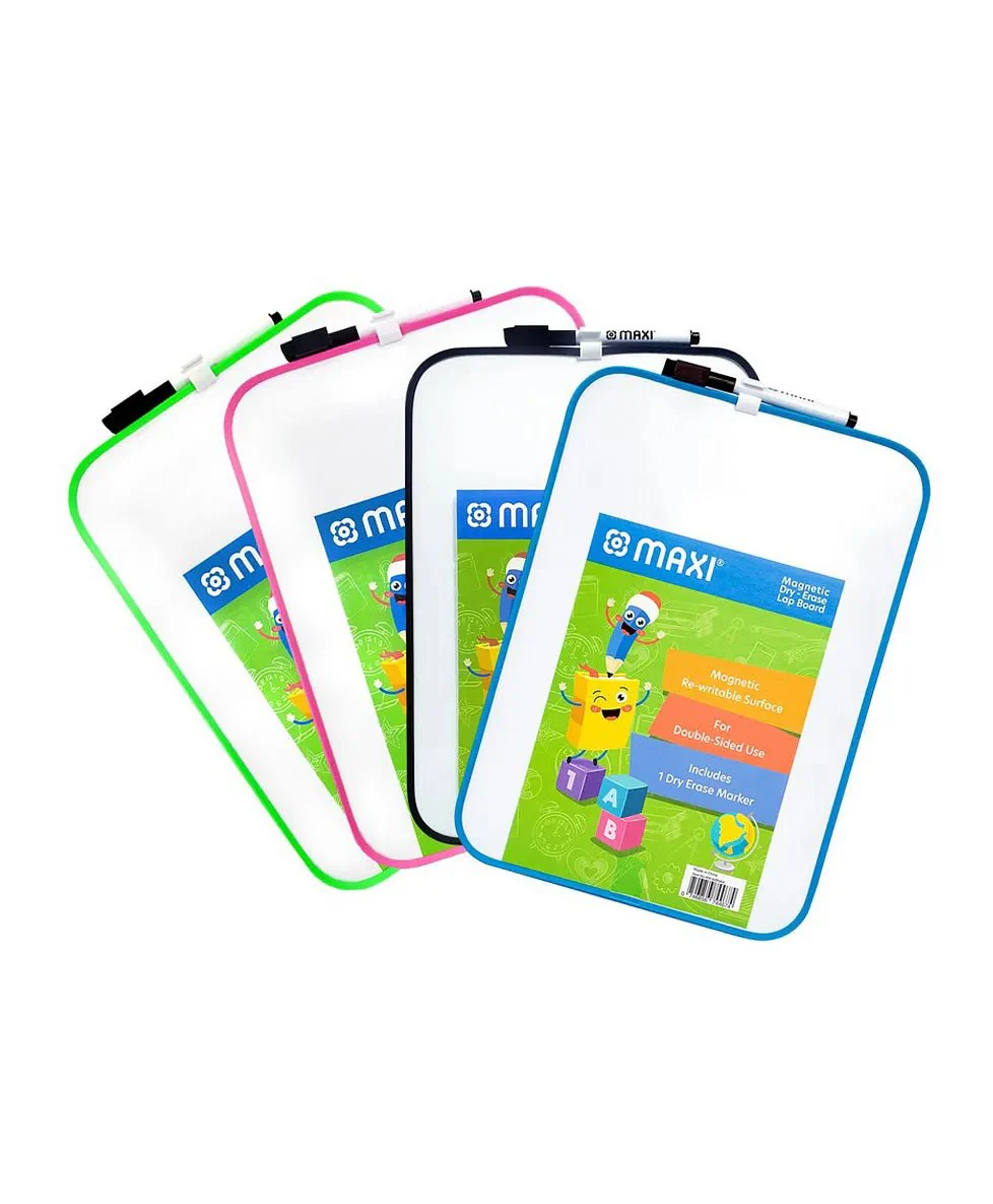 MAXI 2 Sided Pink Whiteboard A4 + 5Pc Colour Markers + 1Pc Dry Wipe Eraser - Image 4