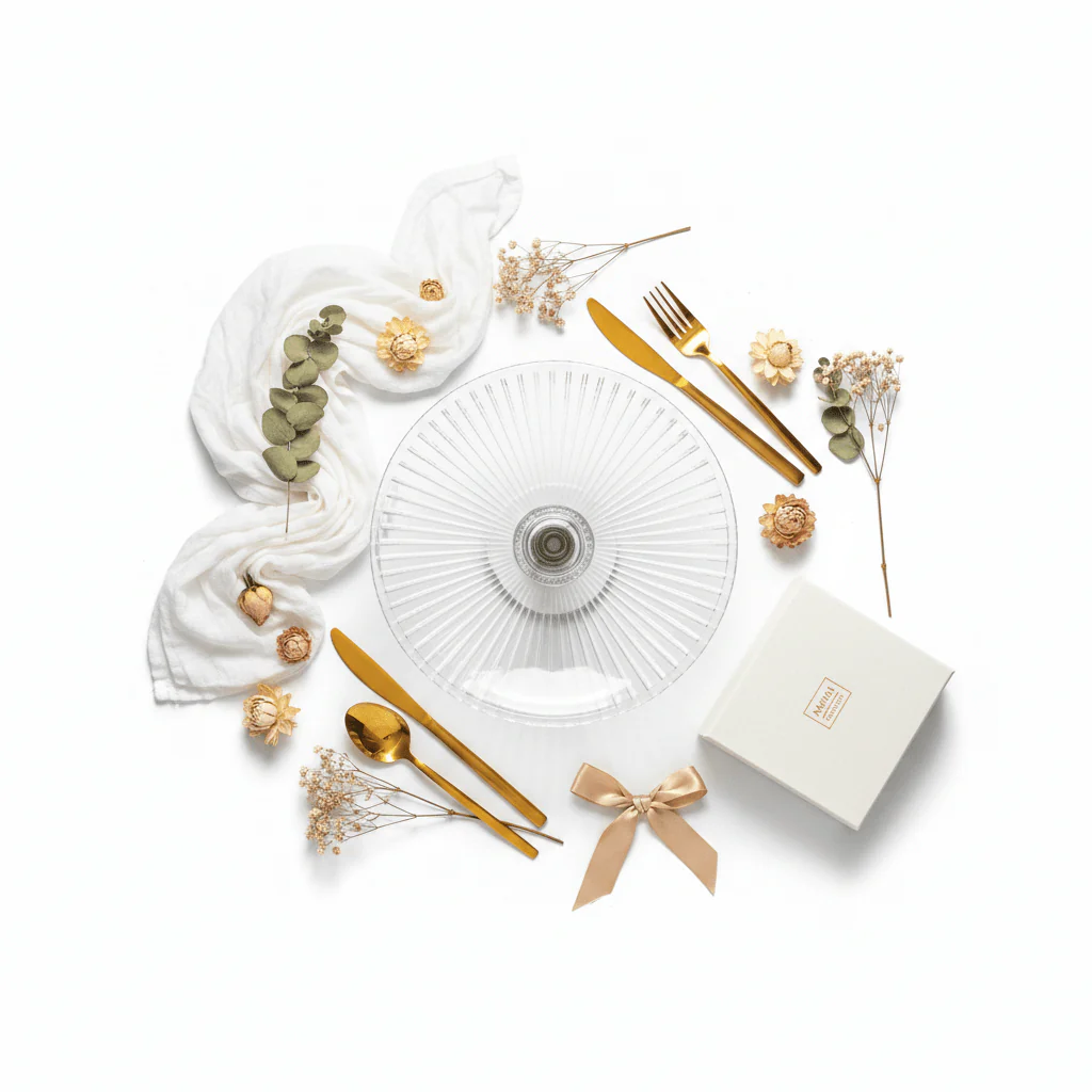 Mayflower Round Glass Fruit Bowl with White Marble Base | 24×18 cm - Image 4