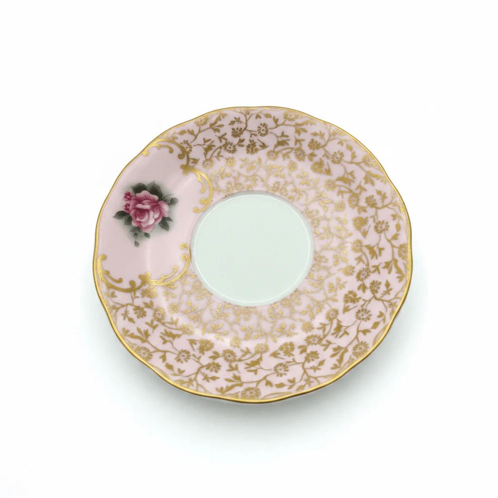 Mayflower Porcelain Cup & Saucer Set Pink – 6 Pcs | 125ml - Image 3