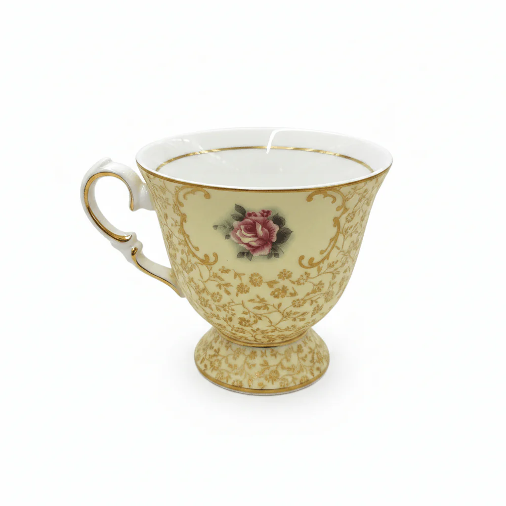Mayflower Porcelain Cup & Saucer Set Yellow – 6 Pcs | 200ml - Image 3