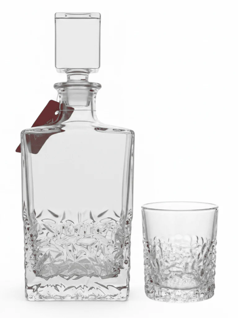 Mayflower 7-Piece Crystal Glass Decanter Set - 1 Decanter & 6 Glasses