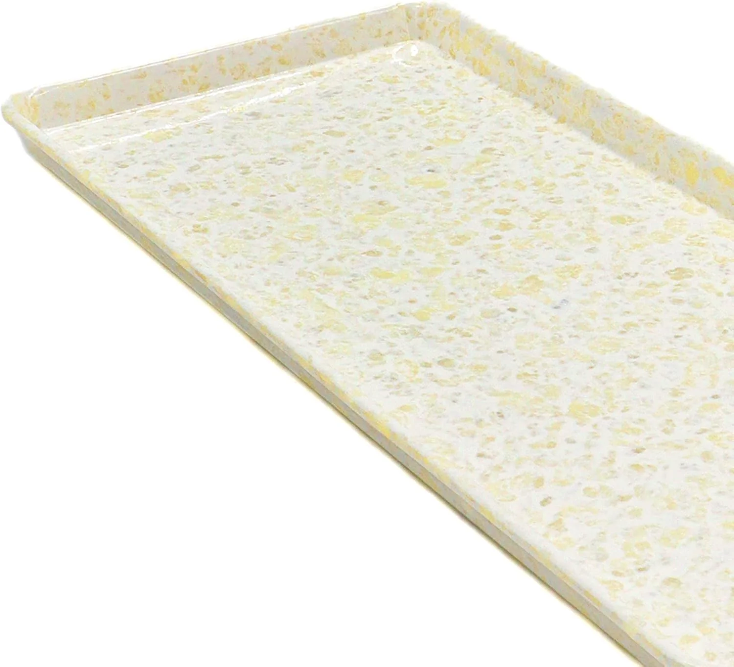 Melamine Rectangle Serving Tray 30x12cm, Off-White Color Marble Designed Texture Plates Rectangular Shape Pattern Healthy Platter Tray Kitchen Product Premium Multipurpose Use Accessories - Image 2