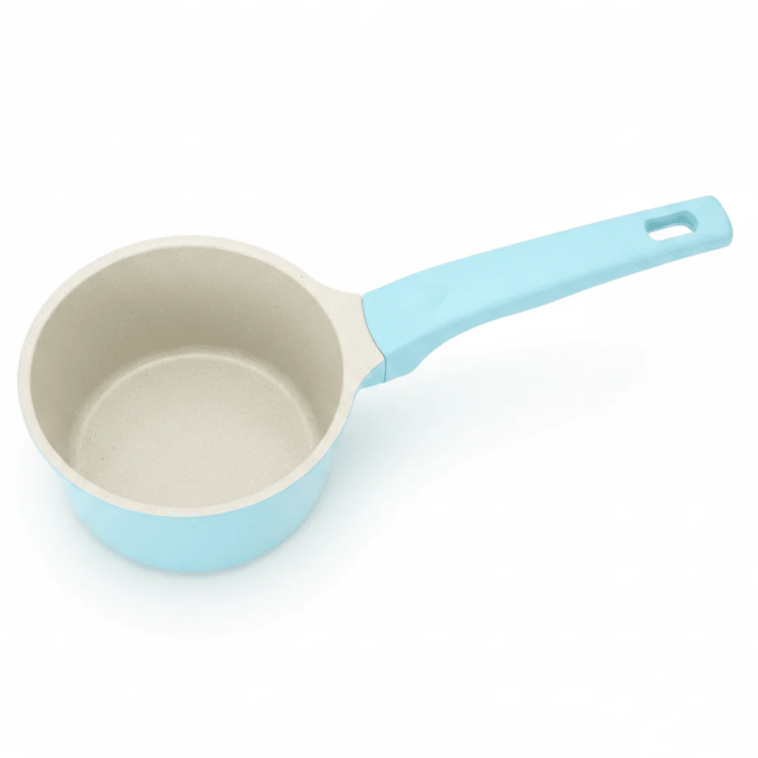 Ceramic Coated Non-Stick Milk Pot 10cm – | Lightweight Metal Body with Speckled Interior | - Image 5