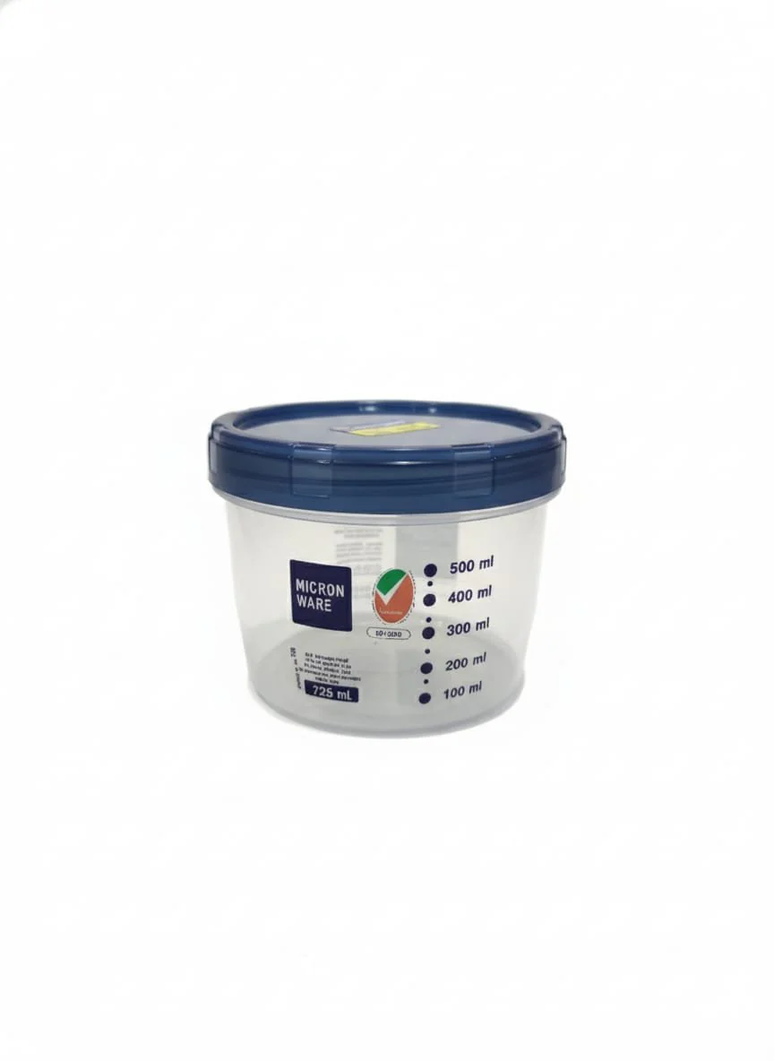 MICRON 725ml Plastic Canister – Large Transparent Food Container with Gray Lid for Kitchen Storage - Image 2