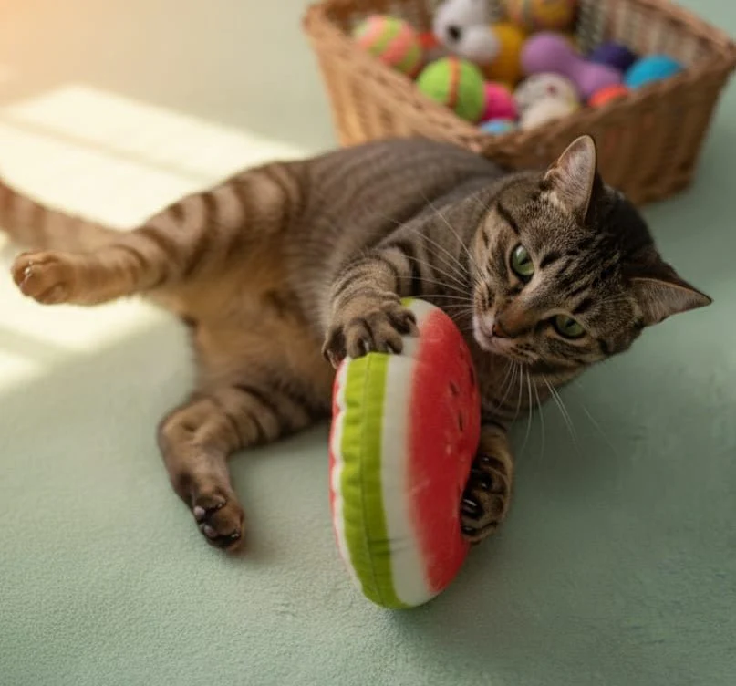 Midepet Funny Cat Toy Watermelon Design - Image 2
