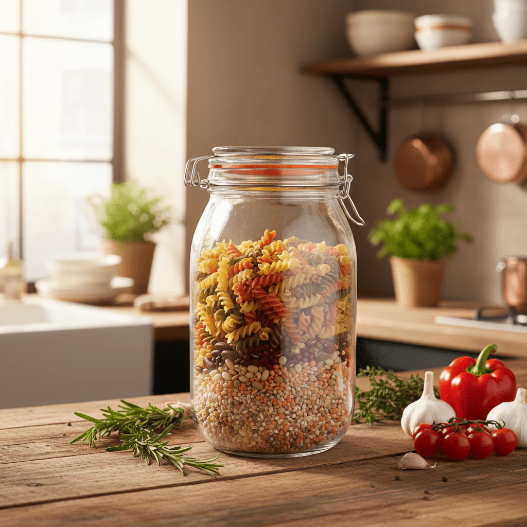 Millermaus Glass Clip Jar 2200ml | Airtight Borosilicate Storage Jar with Wire Bail Seal Description: - Image 2