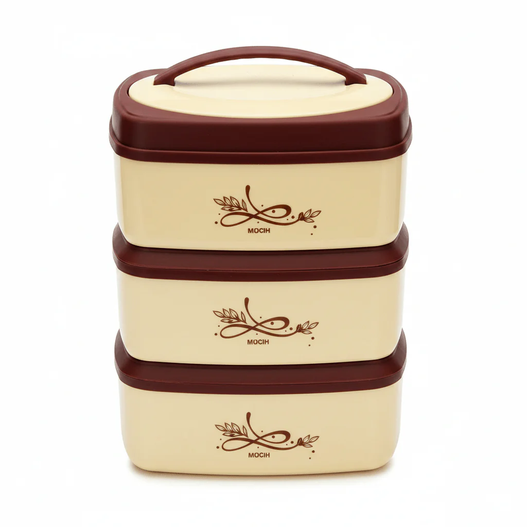 Milton Travel Mate Stackable 3-Tier Insulated Casserole Set - 1500ml × 3 - Assorted Colors