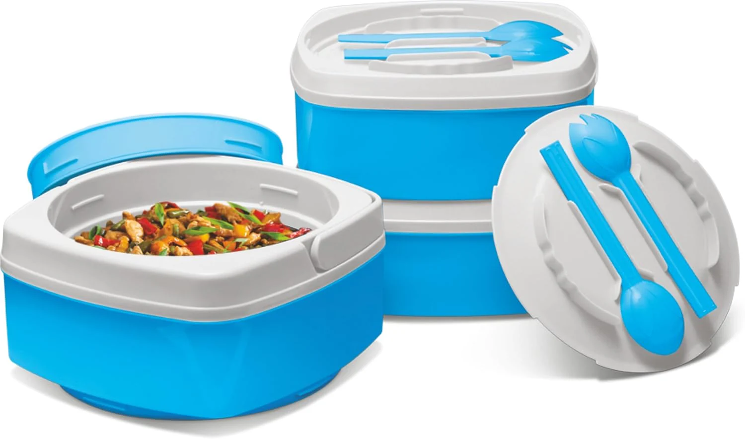 Milton Travel Mate Stackable 3-Tier Insulated Casserole Set - 1500ml × 3 - Assorted Colors - Image 5