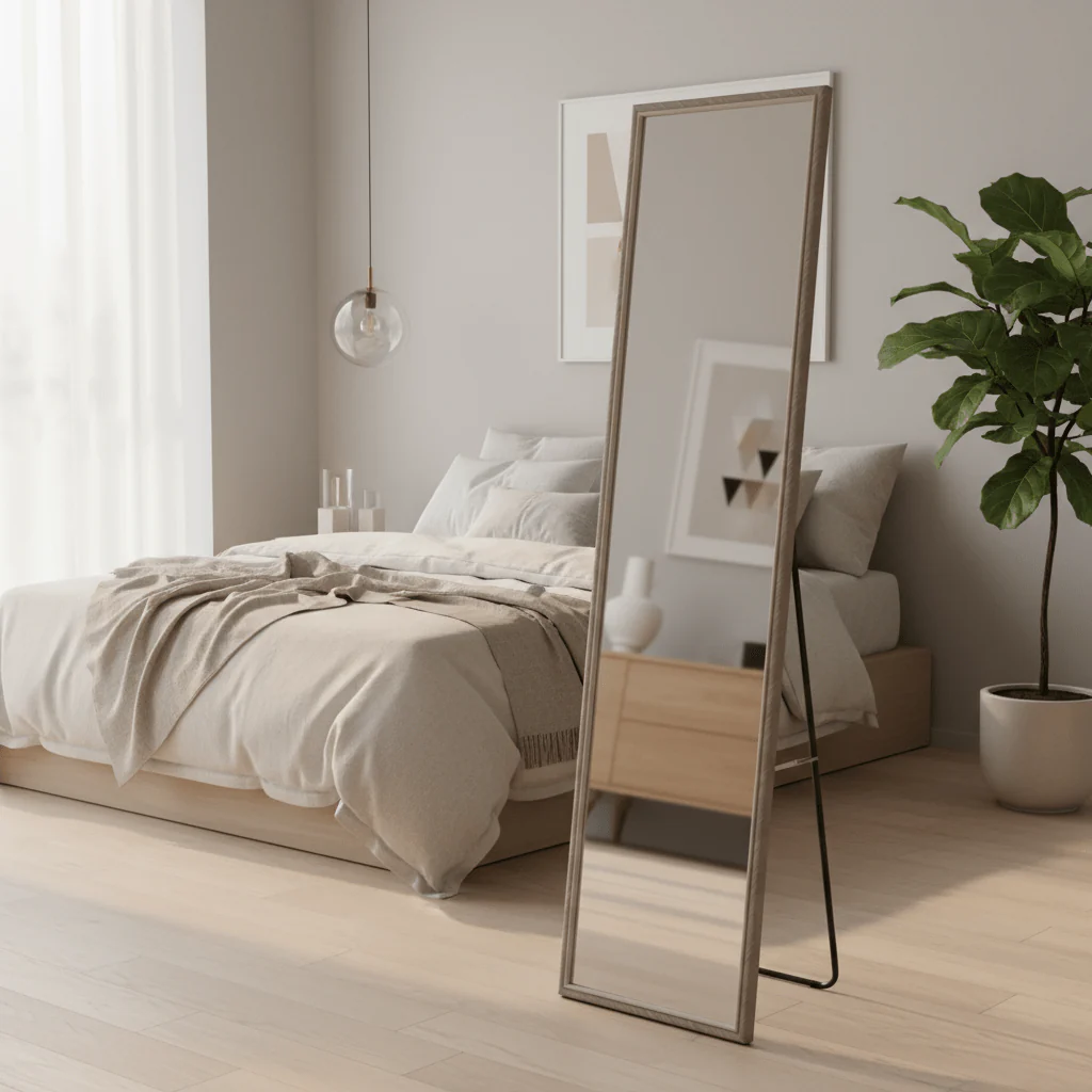 Full-Length Floor Mirror with Metal Stand – 145 × 35 cm - Image 2