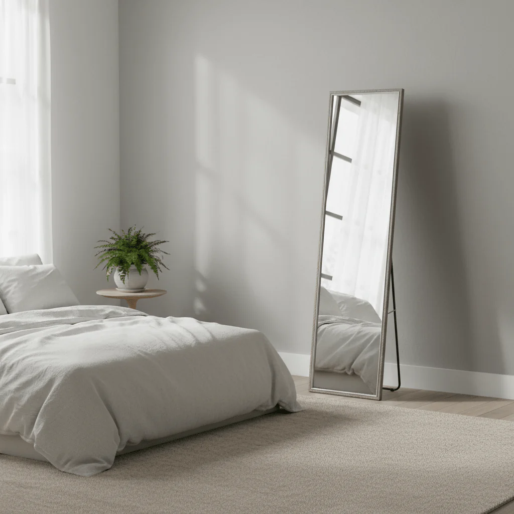 Full-Length Floor Mirror with Metal Stand – 145 × 35 cm - Image 3
