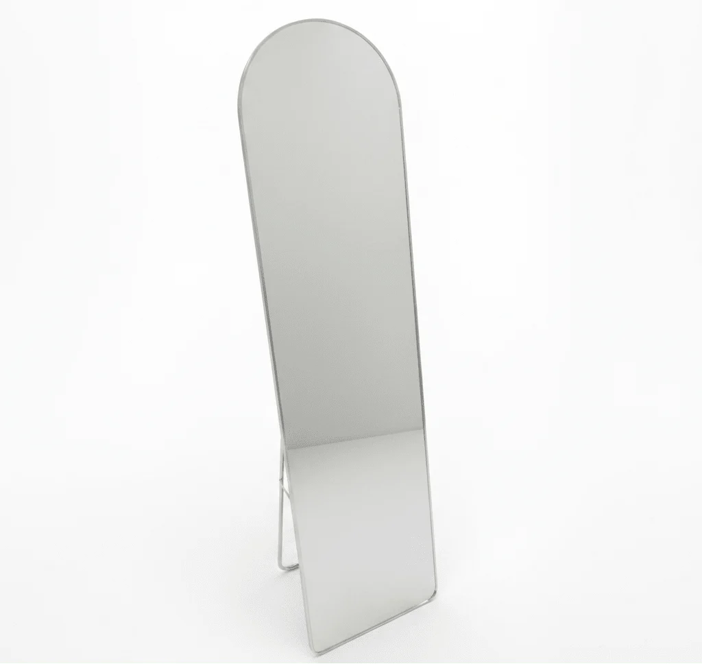 Arched Full-Length Floor Mirror with Metal Stand - 160× 40cm