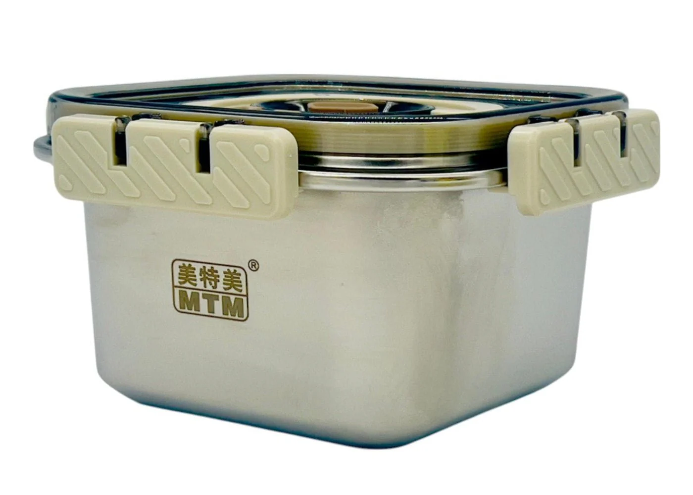 MTM Stainless Steel Food Container 1000ml, Siver/White